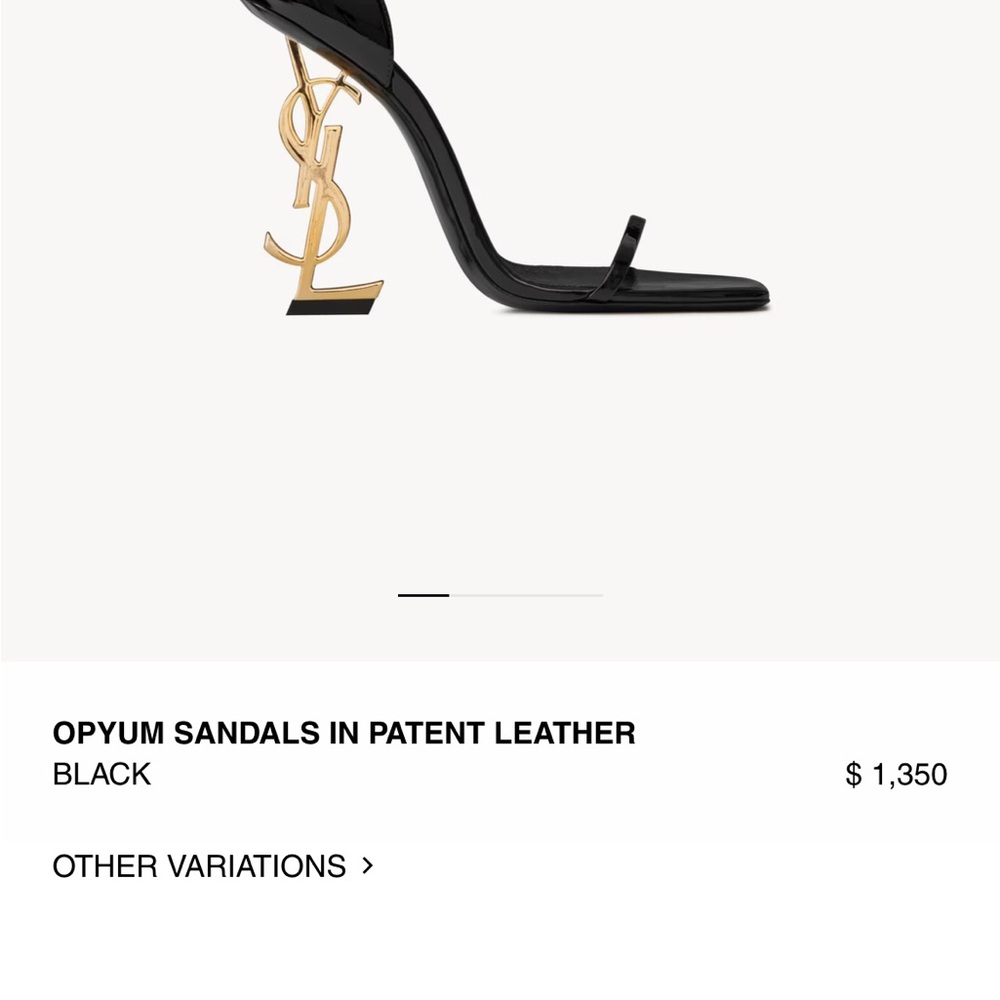 Yves Saint Laurent Opyum Black Patent Leather Sandals 110